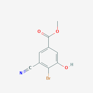 molecular formula C9H6BrNO3 B1412515 Methyl 4-bromo-3-cyano-5-hydroxybenzoate CAS No. 1805578-69-1