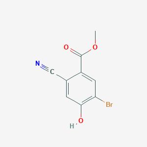 molecular formula C9H6BrNO3 B1412516 Methyl 5-bromo-2-cyano-4-hydroxybenzoate CAS No. 1805182-77-7