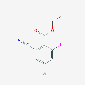 molecular formula C10H7BrINO2 B1412527 Ethyl 4-bromo-2-cyano-6-iodobenzoate CAS No. 1807162-69-1