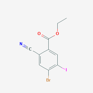 molecular formula C10H7BrINO2 B1412528 Ethyl 4-bromo-2-cyano-5-iodobenzoate CAS No. 1805183-75-8