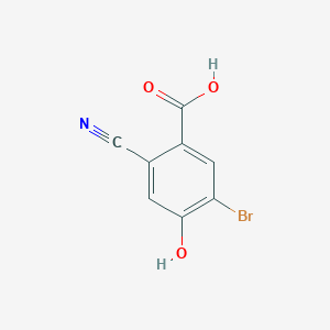 molecular formula C8H4BrNO3 B1412536 5-Bromo-2-cyano-4-hydroxybenzoic acid CAS No. 1807079-10-2