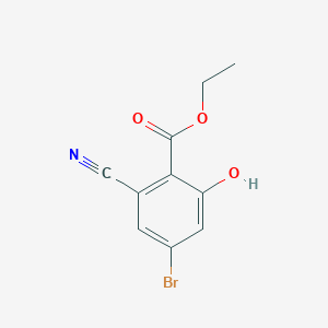 molecular formula C10H8BrNO3 B1412539 Ethyl 4-bromo-2-cyano-6-hydroxybenzoate CAS No. 1807025-25-7