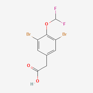 molecular formula C9H6Br2F2O3 B1412553 3,5-Dibromo-4-(difluoromethoxy)phenylacetic acid CAS No. 1804413-10-2
