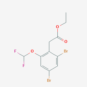 Ethyl 2,4-dibromo-6-(difluoromethoxy)phenylacetate