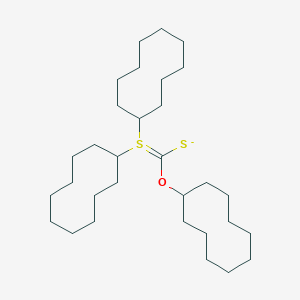 molecular formula C31H57OS2- B14125556 Cyclodecyloxy-[di(cyclodecyl)-lambda4-sulfanylidene]methanethiolate 