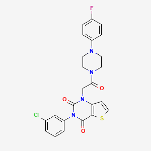 3-(3-chlorophenyl)-1-(2-(4-(4-fluorophenyl)piperazin-1-yl)-2-oxoethyl)thieno[3,2-d]pyrimidine-2,4(1H,3H)-dione