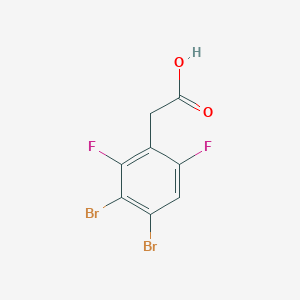 molecular formula C8H4Br2F2O2 B1412558 3,4-Dibromo-2,6-difluorophenylacetic acid CAS No. 1804414-38-7
