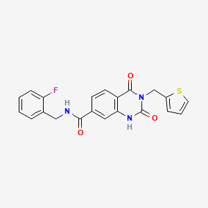 N-(2-fluorobenzyl)-2,4-dioxo-3-(thiophen-2-ylmethyl)-1,2,3,4-tetrahydroquinazoline-7-carboxamide