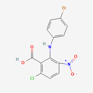 molecular formula C13H8BrClN2O4 B14125597 2-[(4-Bromophenyl)amino]-6-chloro-3-nitrobenzoic acid 