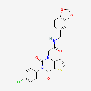 N-(1,3-benzodioxol-5-ylmethyl)-2-[3-(4-chlorophenyl)-2,4-dioxo-3,4-dihydrothieno[3,2-d]pyrimidin-1(2H)-yl]acetamide