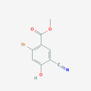 molecular formula C9H6BrNO3 B1412564 Methyl 2-bromo-5-cyano-4-hydroxybenzoate CAS No. 1807079-69-1