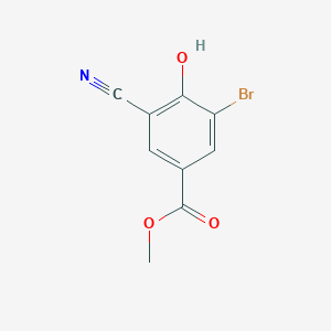 molecular formula C9H6BrNO3 B1412573 Methyl 3-bromo-5-cyano-4-hydroxybenzoate CAS No. 1805099-18-6