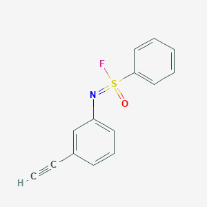 molecular formula C14H10FNOS B14125734 Benzenesulfonimidoyl fluoride,N-(3-ethynylphenyl)- 