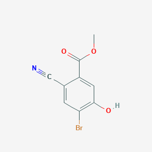 molecular formula C9H6BrNO3 B1412574 Methyl 4-bromo-2-cyano-5-hydroxybenzoate CAS No. 1805597-29-8