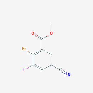 molecular formula C9H5BrINO2 B1412578 Methyl 2-bromo-5-cyano-3-iodobenzoate CAS No. 1807015-79-7