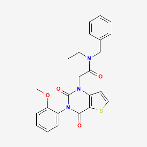 molecular formula C24H23N3O4S B14125811 N-benzyl-N-ethyl-2-(3-(2-methoxyphenyl)-2,4-dioxo-3,4-dihydrothieno[3,2-d]pyrimidin-1(2H)-yl)acetamide 