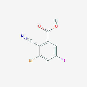 3-Bromo-2-cyano-5-iodobenzoic acid