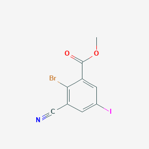 molecular formula C9H5BrINO2 B1412588 Methyl 2-bromo-3-cyano-5-iodobenzoate CAS No. 1805017-22-4