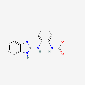 molecular formula C19H22N4O2 B14125886 tert-Butyl 2-(4-methyl-1H-benzo[d]imidazol-2-ylamino)phenylcarbamate 