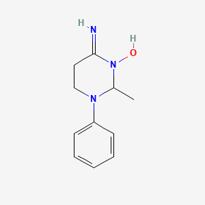 molecular formula C11H15N3O B14125948 6-Imino-2-methyl-3-phenyltetrahydropyrimidin-1(2H)-ol CAS No. 89143-40-8