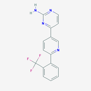 molecular formula C16H11F3N4 B1412595 4-[6-(2-Trifluoromethylphenyl)-pyridin-3-yl]-pyrimidin-2-ylamine CAS No. 2088941-79-9