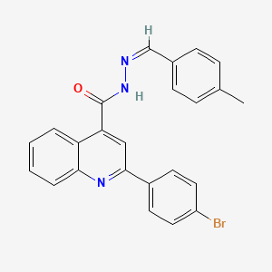 molecular formula C24H18BrN3O B14125958 2-(4-bromophenyl)-N'-[(Z)-(4-methylphenyl)methylidene]quinoline-4-carbohydrazide 