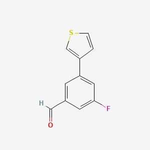 3-Fluoro-5-thiophen-3-ylbenzaldehyde