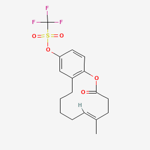 Methanesulfonic acid, 1,1,1-trifluoro-, (5E)-3,4,7,8,9,10-hexahydro-5-Methyl-2-oxo-2H-1-benzoxacyclododecin-12-yl ester