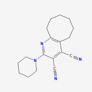 2-(Piperidin-1-yl)-5,6,7,8,9,10-hexahydrocycloocta[b]pyridine-3,4-dicarbonitrile