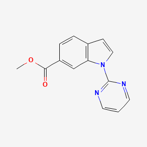 molecular formula C14H11N3O2 B14126015 Methyl 1-(pyrimidin-2-yl)-1H-indole-6-carboxylate 