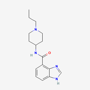 molecular formula C16H22N4O B14126021 N-(1-Propyl-4-piperidyl)benzimidazole-4-carboxamide 