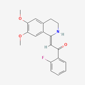 molecular formula C19H18FNO3 B14126031 (2Z)-2-(6,7-dimethoxy-3,4-dihydroisoquinolin-1(2H)-ylidene)-1-(2-fluorophenyl)ethanone CAS No. 906262-04-2