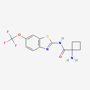 1-Amino-cyclobutanecarboxylic acid (6-trifluoromethoxybenzothiazol-2-yl)amide