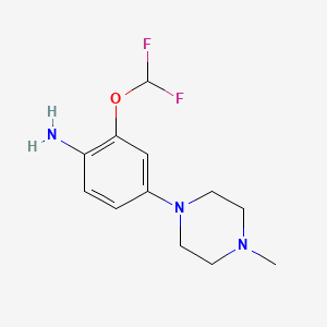 molecular formula C12H17F2N3O B1412605 2-(Difluoromethoxy)-4-(4-methylpiperazin-1-yl)aniline CAS No. 1817793-27-3