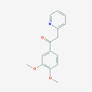 molecular formula C15H15NO3 B14126059 1-(3,4-Dimethoxyphenyl)-2-(2-pyridinyl)ethanone CAS No. 23360-56-7