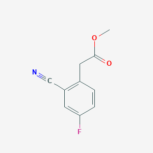 molecular formula C10H8FNO2 B1412606 Methyl 2-(2-cyano-4-fluorophenyl)acetate CAS No. 1261608-35-8