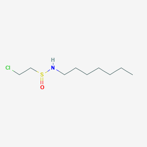 molecular formula C9H20ClNOS B14126064 2-Chloro-N-heptylethane-1-sulfinamide CAS No. 89187-67-7