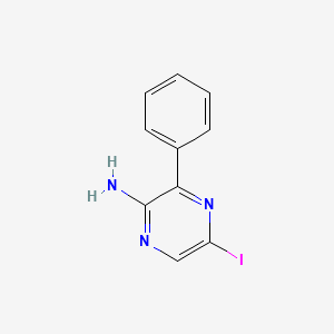 molecular formula C10H8IN3 B1412608 5-Iodo-3-phenylpyrazin-2-amine CAS No. 2090128-41-7