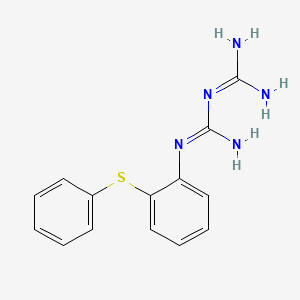molecular formula C14H15N5S B1412612 N-[2-(苯硫基)苯基]亚氨基二甲酰二胺 CAS No. 96876-37-8