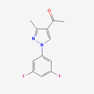 molecular formula C12H10F2N2O B1412613 1-[1-(3,5-Difluorophenyl)-3-methyl-1h-pyrazol-4-yl]ethanone CAS No. 2096985-50-9