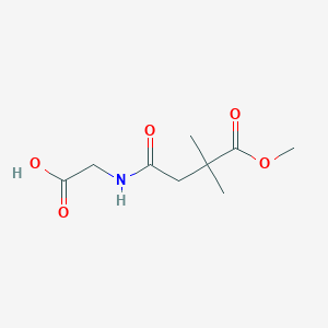 molecular formula C9H15NO5 B1412614 N-Carboxymethyl-2,2-dimethyl-succinamic acid methyl ester CAS No. 2168238-83-1