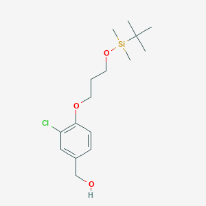 {4-[3-(tert-Butyl-dimethylsilanyloxy)-propoxy]-3-chlorophenyl}-methanol