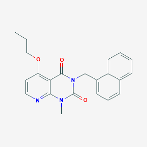 molecular formula C22H21N3O3 B14126185 1-methyl-3-(naphthalen-1-ylmethyl)-5-propoxypyrido[2,3-d]pyrimidine-2,4(1H,3H)-dione 