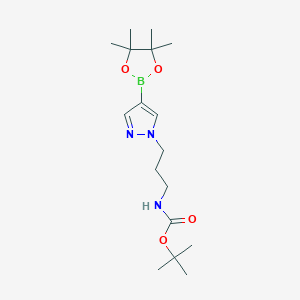 {3-[4-(4,4,5,5-Tetramethyl-[1,3,2]dioxaborolan-2-yl)-pyrazol-1-yl]-propyl}-carbamic acid tert-butyl ester