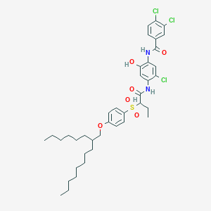 3,4-dichloro-N-(5-chloro-4-(2-((4-((2-hexyldecyl)oxy)phenyl)sulfonyl)butanamido)-2-hydroxyphenyl)benzamide