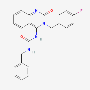 (E)-1-benzyl-3-(3-(4-fluorobenzyl)-2-oxo-2,3-dihydroquinazolin-4(1H)-ylidene)urea