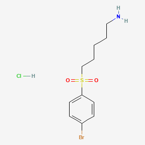 molecular formula C11H17BrClNO2S B1412621 5-(4-Bromobenzenesulfonyl)-pentylamine hydrochloride CAS No. 2206609-41-6