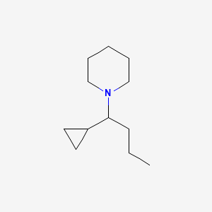 molecular formula C12H23N B14126213 1-(1-Cyclopropylbutyl)piperidine CAS No. 89110-27-0