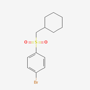 molecular formula C13H17BrO2S B1412622 1-Bromo-4-cyclohexylmethanesulfonyl-benzene CAS No. 1070795-07-1