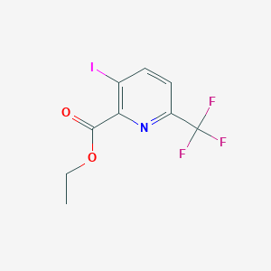 molecular formula C9H7F3INO2 B1412623 Ethyl 3-iodo-6-(trifluoromethyl)picolinate CAS No. 1803840-27-8